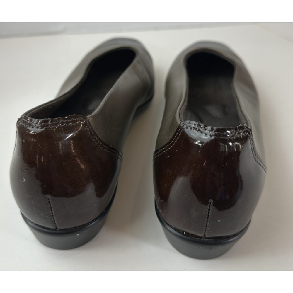 SAS Coco Slip On Flat Loafer Shoes Patent Leather Cap Toe Bronze 10 N Narrow - Picture 13 of 15